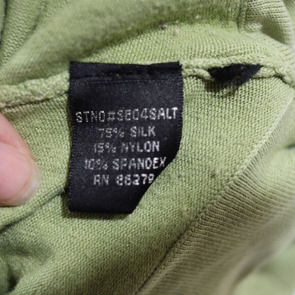 BCBG Maxazria Green Faux Wrap Tie Top XL Y2K - Picture 14 of 14